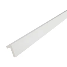 Outwater White 3/4" x 1-1/2" Styrene Angle Molding with Double-Sided Adhesive,