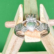 14K White Gold Claddagh Ring Irish Symbol of Love, Loyalty, and Friendship