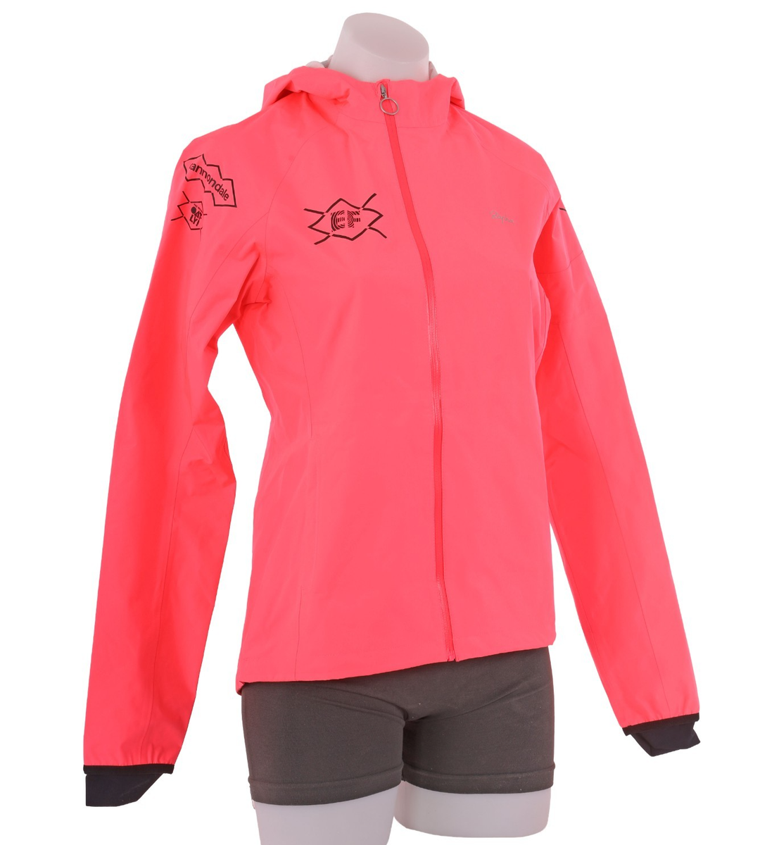 Rapha EF Cannondale Commuter Hooded Rain Jacket Women XS Pink Road