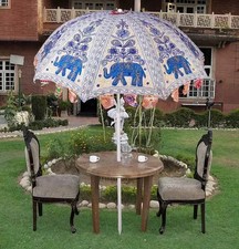 Garden Parasol Handmade Embroidered Indian Outdoor Sun Shade Patio Umbrella 72"