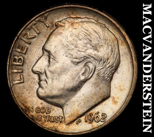 1962-D Silver Roosevelt Dime-Choice Gem BU Lustrous No Reserve #i4554
