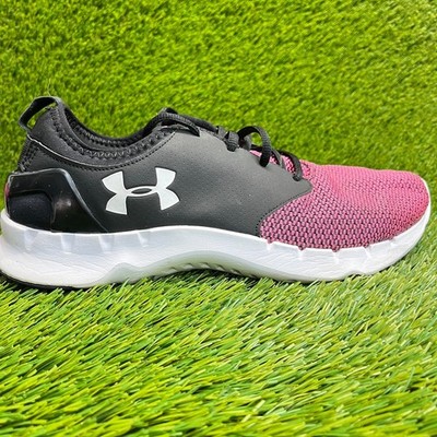 Under Armour Flow RN Solid Womens Size 11 Pink Black Running Shoes Sneakers