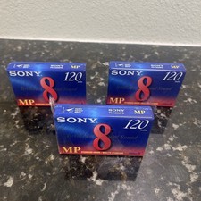 Lot of 3 Sony P6-120MPD Video 8 8mm Camcorder Tapes 120 Min New Sealed NOS