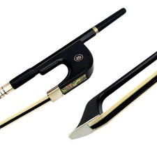 NEW Double Bass Bow 1pcs German Style 3/4 Upright Black Good Carbon Fiber Stick