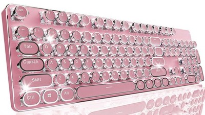 TK950 Typewriter Wireless Mechanical Keyboard, Aesthetic Tri-Mode Bluetooth/2...