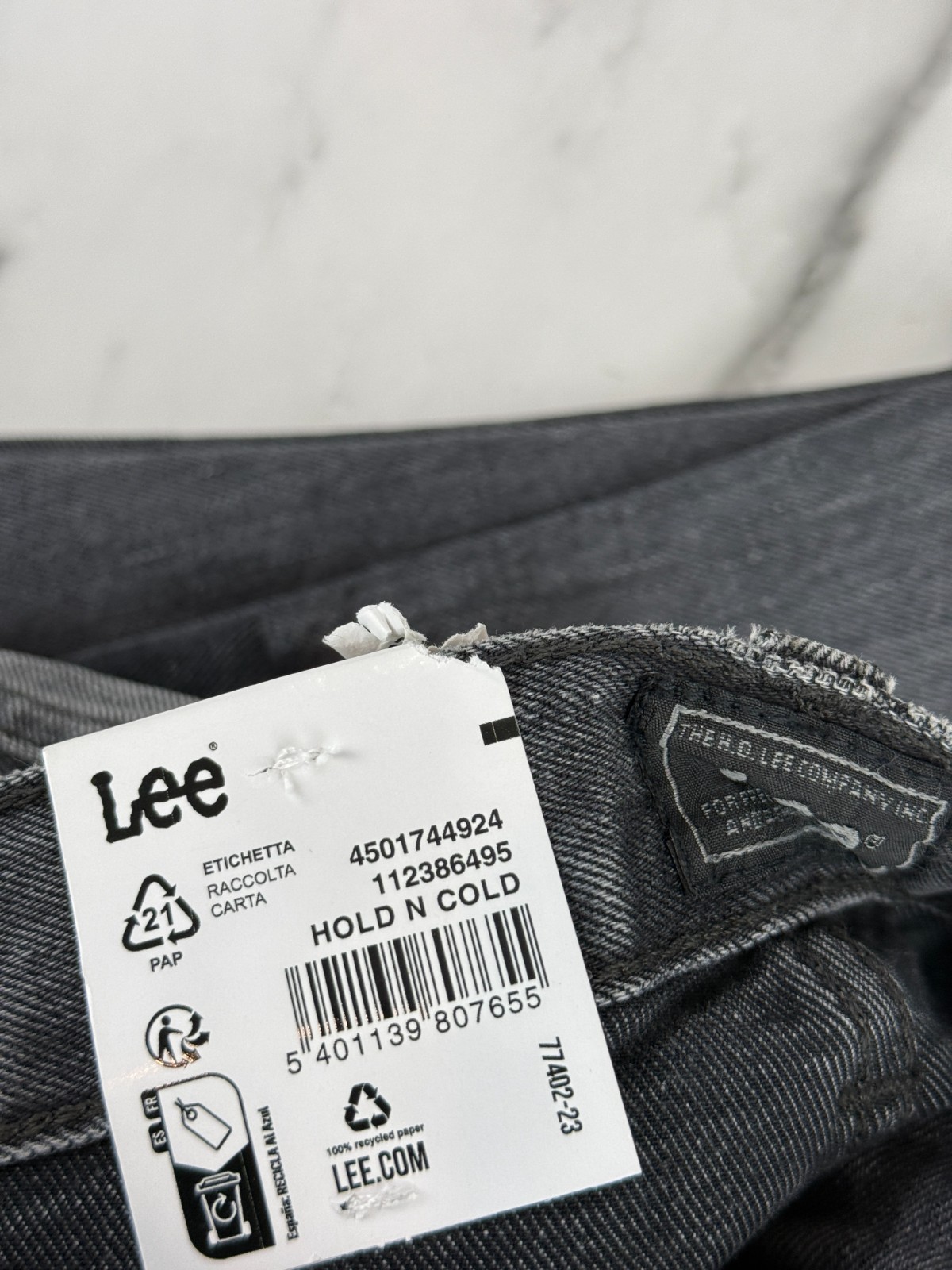 Lee Mens Regular Straight Fit Denim Jeans Hold N Cold Black W32 L32 BNWT image 10