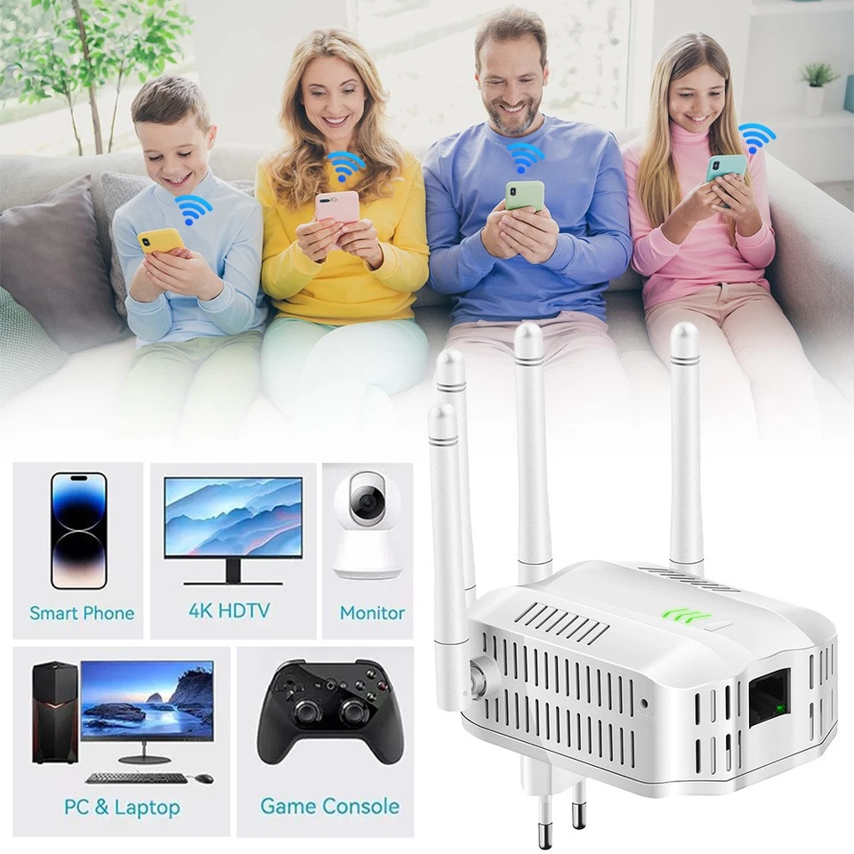 1200Mbps Wifi Long Range Extender Booster Repeater Signal Amplifier Dual Band - Image 3 of 4