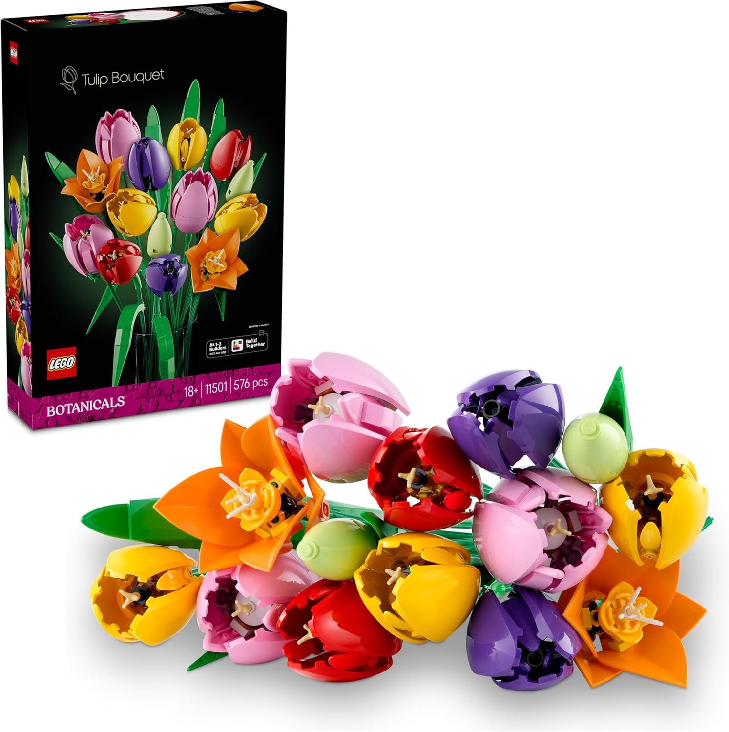 11501 LEGO Bouquet di tulipani botanici, Giochi di costruzione - Immagine 5