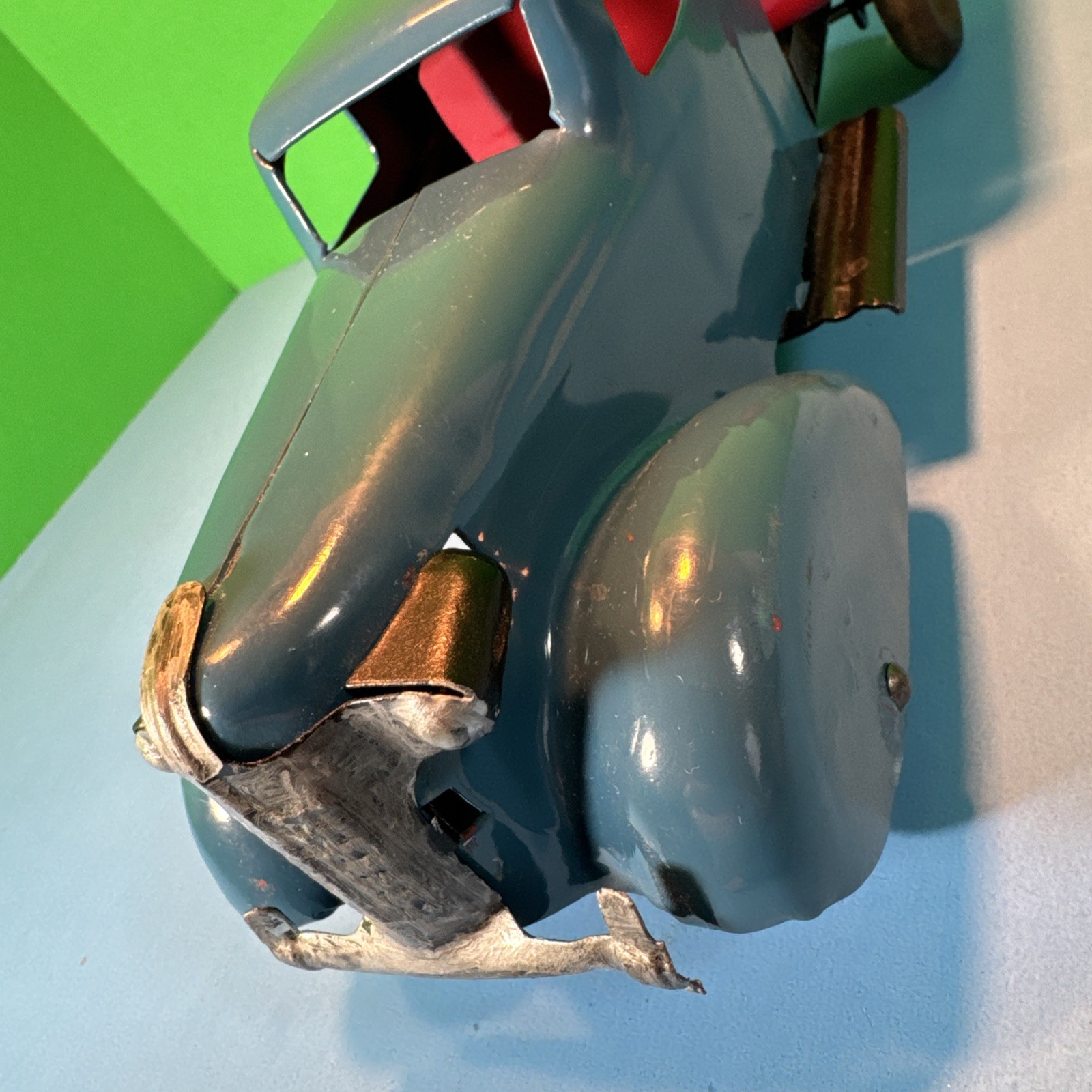 WYANDOTTE DUMP TRUCK 11" RESTORED 1930's wood wheels, pressed steel