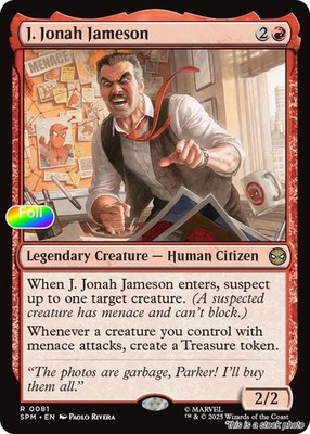 J. Jonah Jameson [SPM - 81] - NM [Foil] TCG MTG