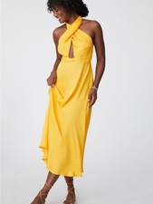 NWT FARM Rio x Anthropologie Halter Maxi Dress size XL