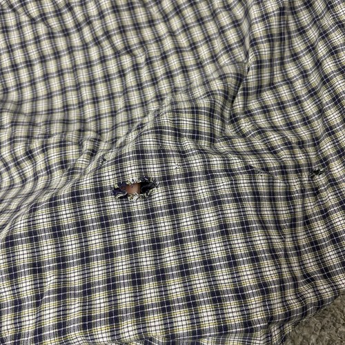 Ralph Lauren Mens 3XLT Tall Blue White Plaid Long Sleeve Button Down Shirt DEFEC - Picture 9 of 12