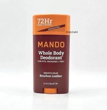 Mando Whole Body Deodorant - Bourbon Leather Smooth Solid 2.6oz