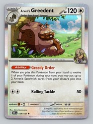 Arven's Greedent 159/182 Destined Rivals Holo Rare