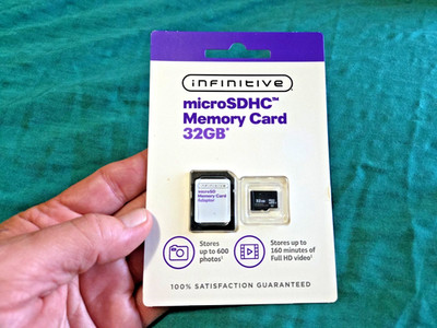 Infinitive Micro SDHC 32GB Memory Card Stores Up To 600 Photos 160 Minutes Video