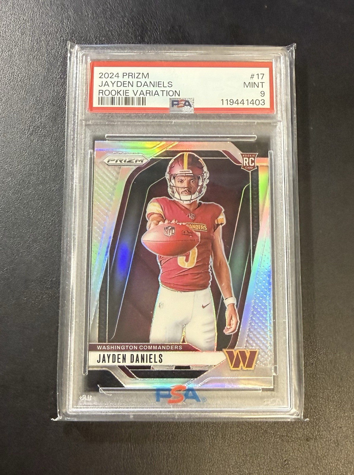 2024 Panini Prizm - Rookie Variations Jayden Daniels #17 Silver Prizm PSA 9