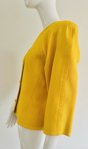 Givenchy Blazer Jacket Vintage 80’s Boutique Jellow Couture Viscose Size FR 38 S - Picture 17 of 23
