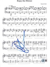 Dave Gahan Signed Enjoy The Silence Sheet Music Depeche Mode Autograph Beckett