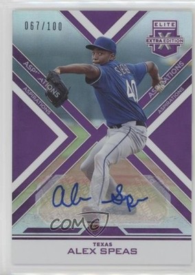 2016 Panini Elite Extra Edition Aspirations Purple /100 Alex Speas #150 Auto y6z