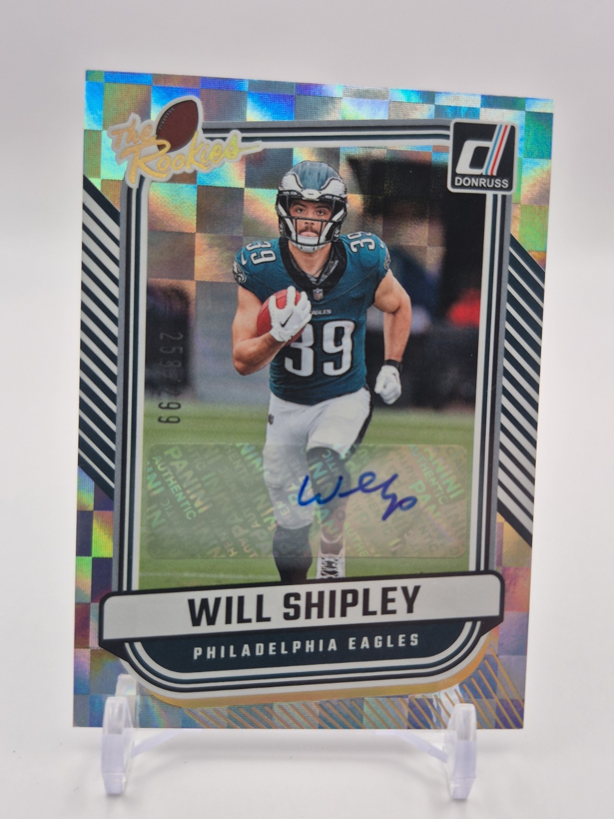 2024 Panini Donruss - The Rookies Will Shipley #TR-26 Autographs 258/299 Eagles