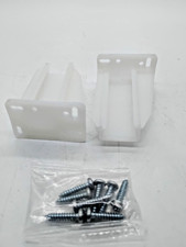 Prime-Line R 7227 Rear Drawer Track Back Plate White Plastic for Bottom  Sides