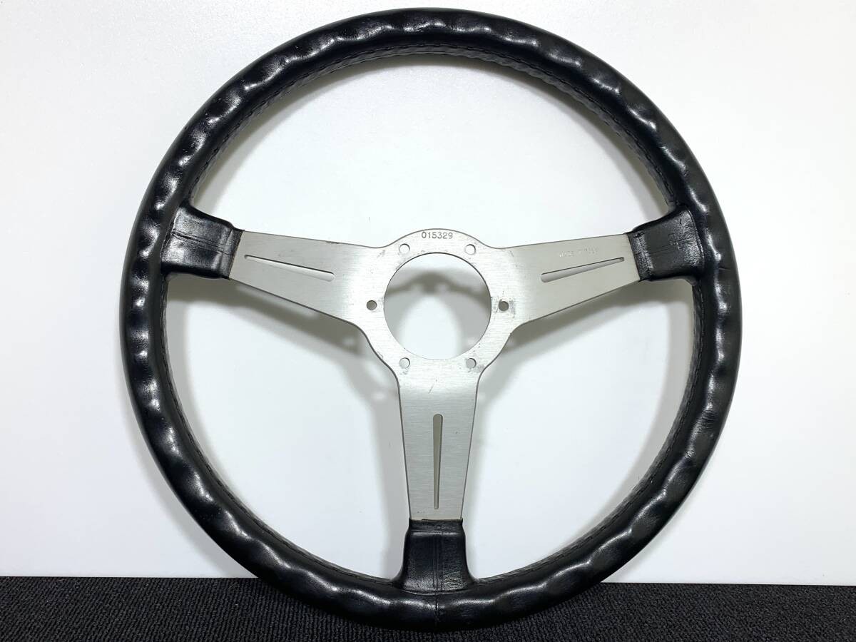 NARDI Classic 36mm Silver Spoke Black Leather FET Stamp