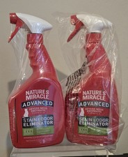  2 Nature's Miracle Advanced CAT Stain  Odor Eliminator 32 Fl Oz Bottle NEW