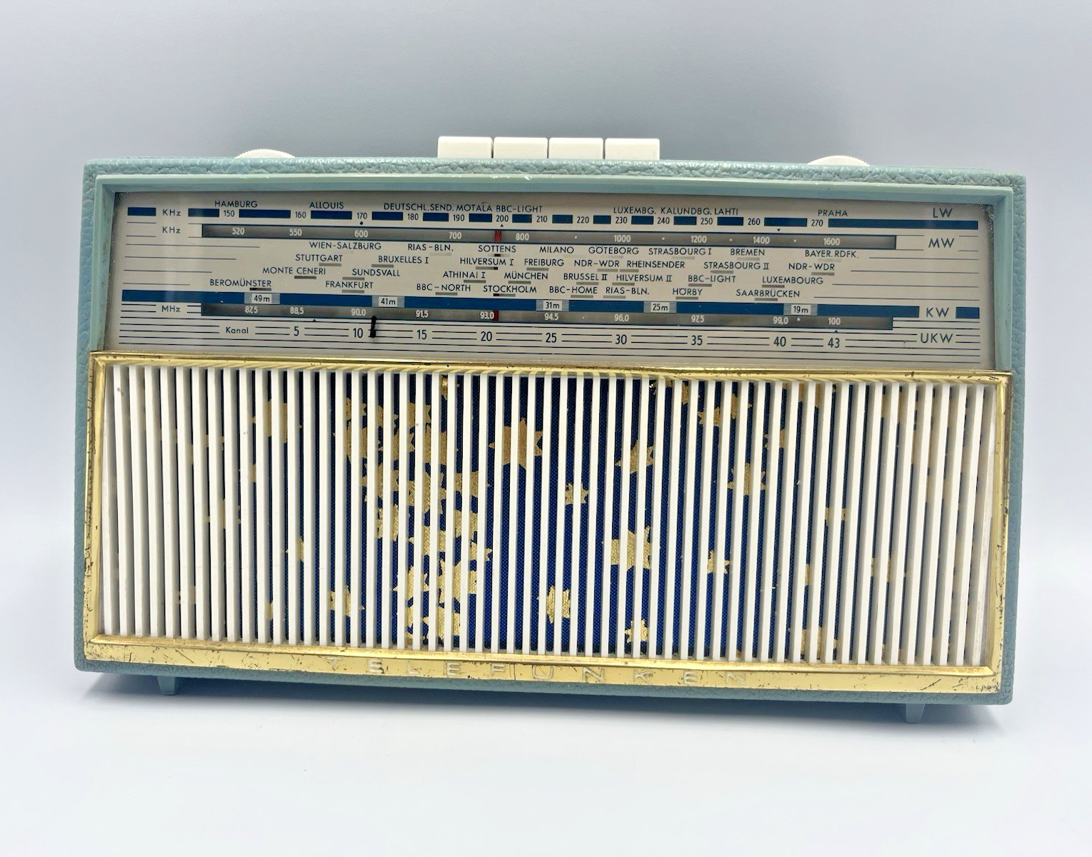 Telefunken Picnic Radio, Tragbares Radio , LW , MW , KW , UKW, Vintage, Defekt