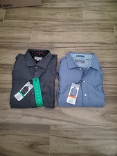 TED BAKER MEN' S LONG SLEEVE BUTTON COLOR SHIRT, BLUE, BLACK,SIZE XL, 2XL, NWT .