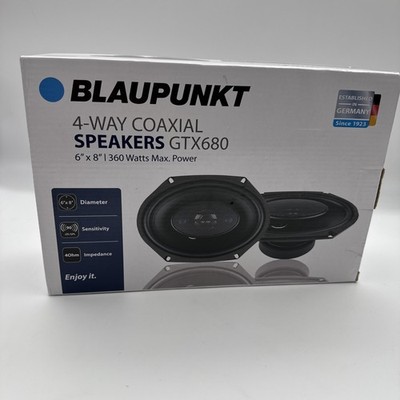 Blaupunkt 360 Watts 6'' x 8'' 4-Way 4-Ohm Max Coaxial Speakers GTX 680 Series