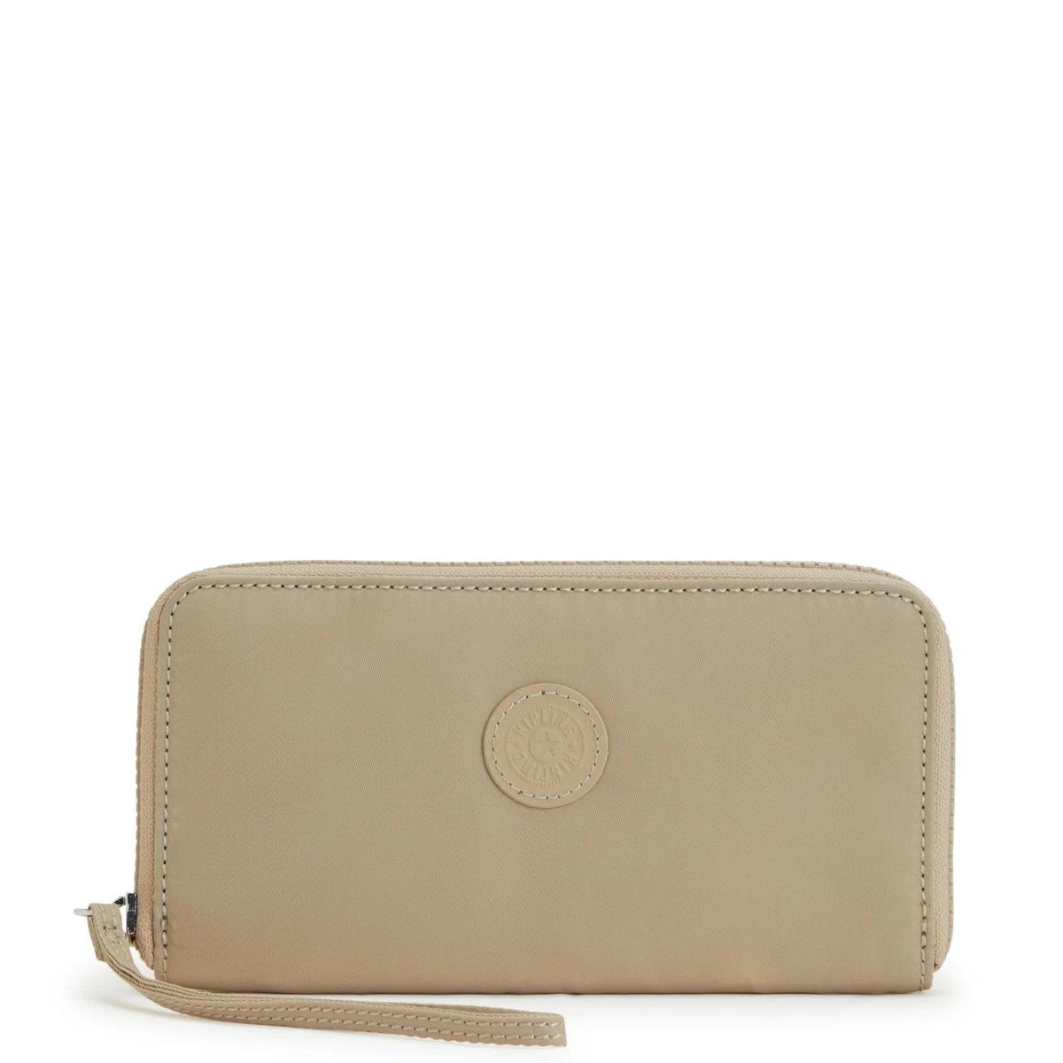 Kipling Rubi Portafoglio Grande In Nylon – Marrone Scuro Metallizzato – Organizer Con Cinturino