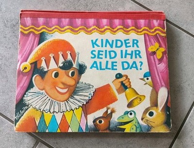 Kinder seid ihr alle da? pop-up Frick Verlag Wien 1970 Steh Auf Bilderbuch 