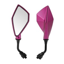 Universal Motorcycle Rear View Mirrors Adjustable Bar End Side Mirrors Purple