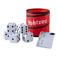 Huge Yahtzee Giant Dice Game Set, Outdoor/Indoor, Lawn Yard, Family Party Fun