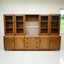 Large Ercol Windsor Sideboard Display Cabinets Light Finish FREE UK Delivery*