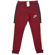 Nike Sportswear Mens Hybrid Fleece Tapered Joggers DO7232-677 Red Size Large