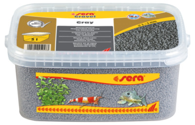 Sera Gravel Gray 3 L Kies Grau abgerundeter Bodengrund für Aquarien