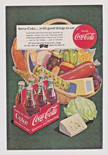 KOMPLETTER SATZ VON 4 1951 COCA COLA ANZEIGEN NATIONAL GEOGRAPHIC MAGAZINE - Bild 3 von 5