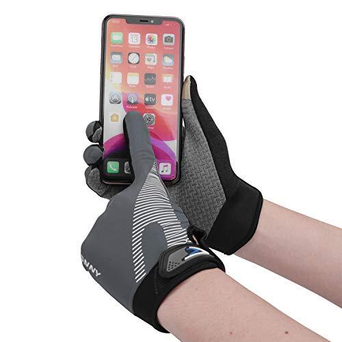 Summer Cooling Cycling Gloves Full Finger Touch Screen for Women Men Grey - Bild 2 von 6