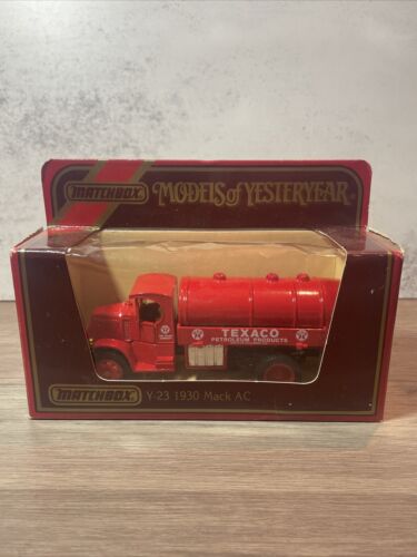 MATCHBOX MODELS OF YESTERYEAR 1930 MACK AC TANKER TEXACO PETROLEUM - Y-23 BOXED