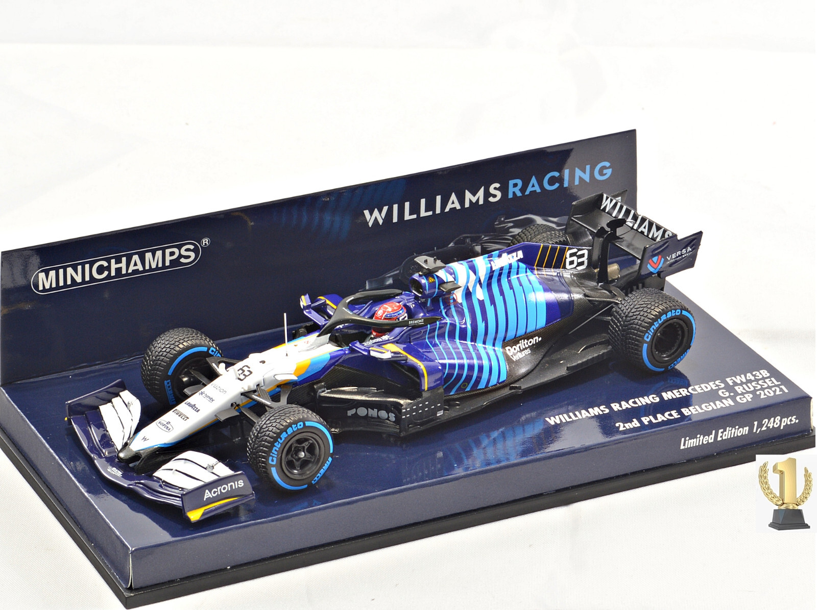Williams FW43B 2021 - Latifi & Russell - Minichamps 1/43 - Occasion