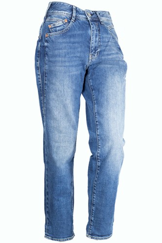 Jeans Stretch Herrlicher Gila Hi Conic Slim Fit Para Dama Denim Azul - Picture 2 of 4