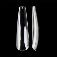 240pcs Extra Long Fake Nails Salon Full Cover Coffin False Nail Tips Extention