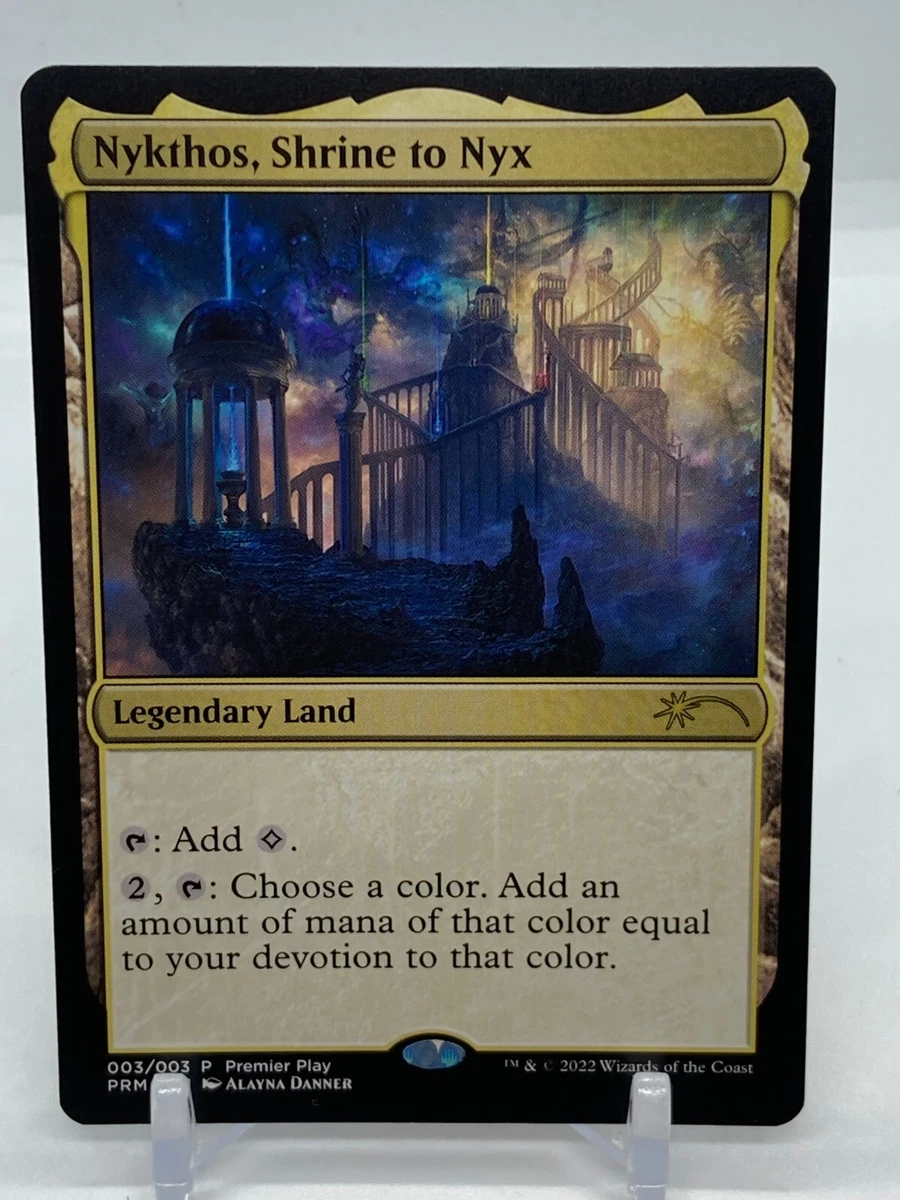 MTG Nykthos, Shrine to Nyx Premier Play Promo Near Mint Magic the Gathering EDH