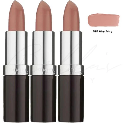 RIMMEL Lasting Finish Lippenstift Smooth & Creamy 4g - 070 Airy Fairy *3er Pack*
