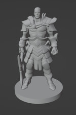 Human Male Barbarian 28mm Scale DND D D Tabletop Miniature