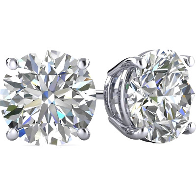 1/4 ct. Weißer Topas Korb runde Ohrstecker - massiv Sterlingsilber mit Rhodium