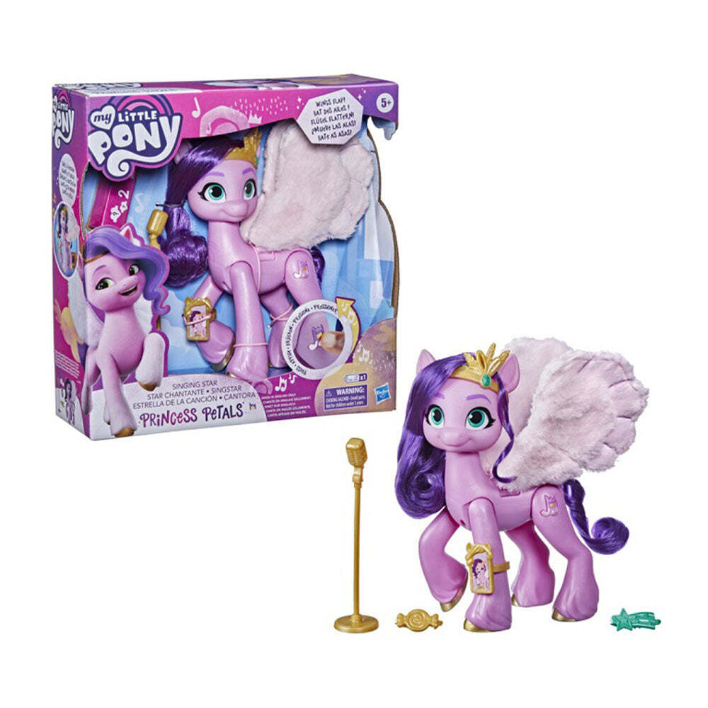 My Little Pony, un giocattolo pony con petali di principessa, stella del musical