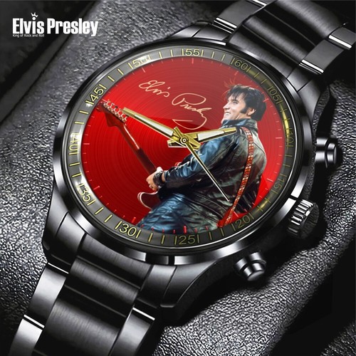 Elvis Presley Black Stainless Steel Watch