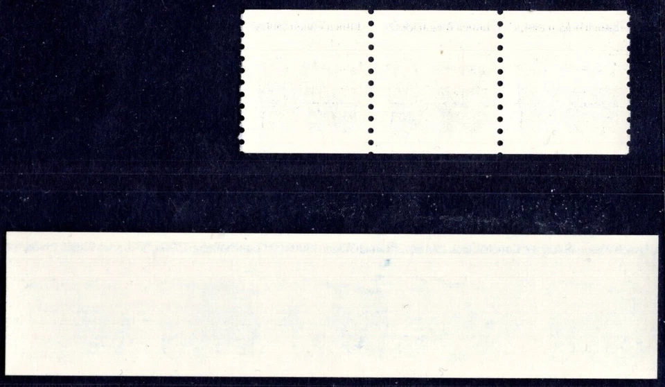 US 1991 IMPERF COIL STRIP OF 5 Sc. #2464b & STRIP OF 3 WITH PLATE #3 MINT NH - Image 2 of 2